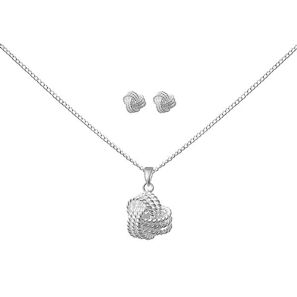 ALEXANDER YORK Schmuckset GLÜCKSKNOTEN, 4-tlg. (Kette günstig online kaufen