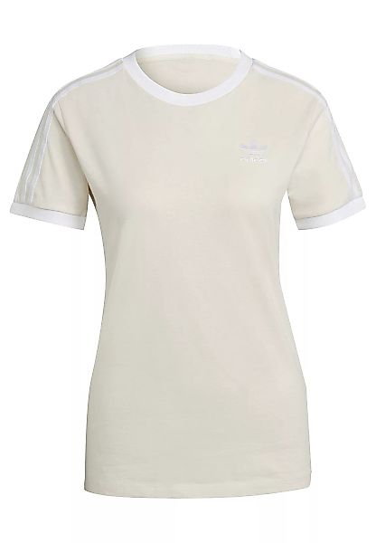 adidas Originals – adicolor – T-Shirt mit den drei Streifen in Hellbeige-We günstig online kaufen