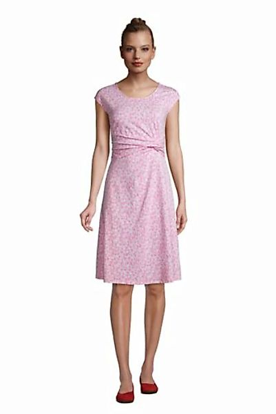 Jersey-Wickelkleid, Damen, Größe: XS Normal, Pink, by Lands' End, Salt Wash günstig online kaufen
