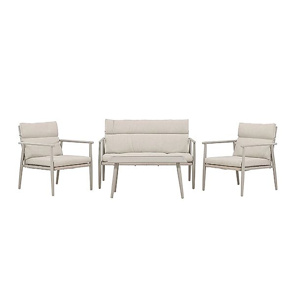 ebuy24 Mazzaro Loungeset 1 Sofa 2 Stühle 1 Couchtisch Beige Tisch cm H45xB5 günstig online kaufen