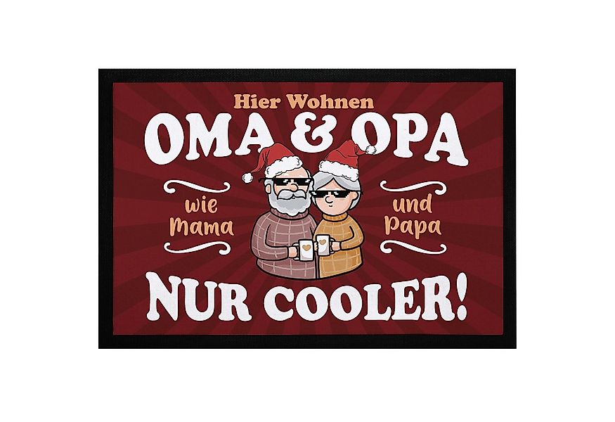 MoonWorks Fußmatte Fußmatte Geschenk Hier wohnen Oma und Opa Großeltern lus günstig online kaufen