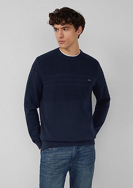 s.Oliver Longpullover Strickpullover Strickpullover aus Baumwolle mit Struk günstig online kaufen