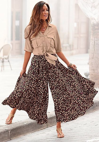 LASCANA Hosenrock aus glatter Ware, Culotte, extraweites Bein günstig online kaufen