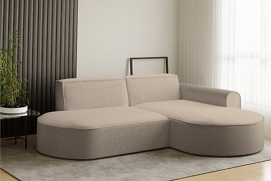 Fun Möbel Ecksofa Ecksofa Designersofa BONDY in Stoff mit Ottomane, Ottoman günstig online kaufen