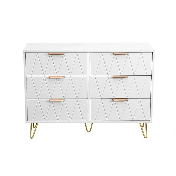 PXloue Schubladenschrank mit 6 Schubladen–Kommode für Wohnzimmer und Schlaf günstig online kaufen