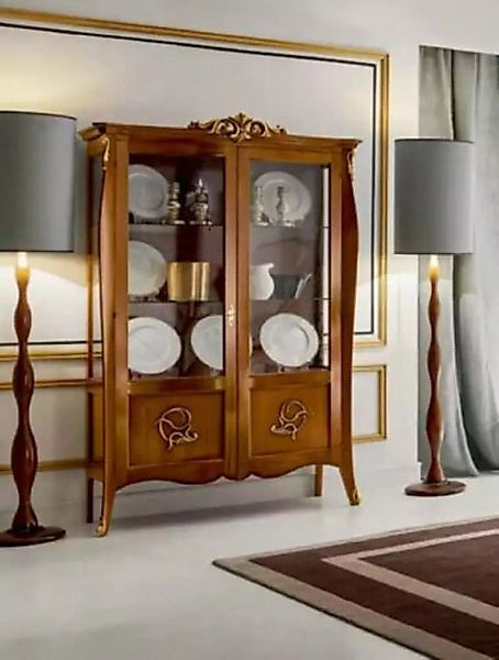 JVmoebel Vitrine Luxus Holz Vitrine Design Braun Italienische Möbel Schrank günstig online kaufen