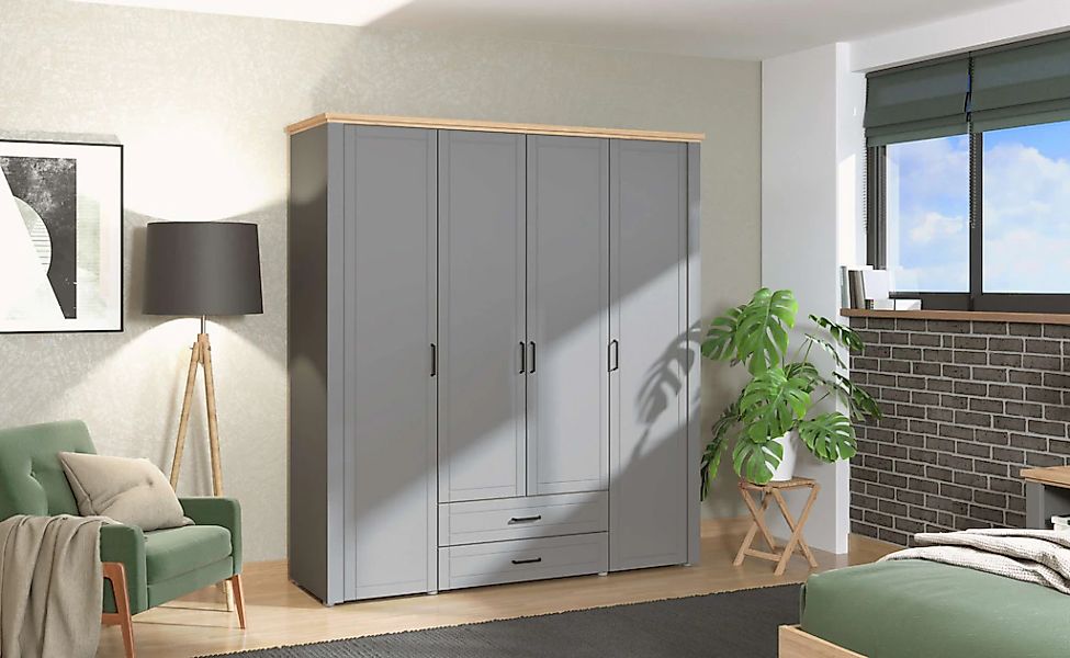 Home affaire Kleiderschrank Valencia, komplette Innenausstattung und 2 Schu günstig online kaufen