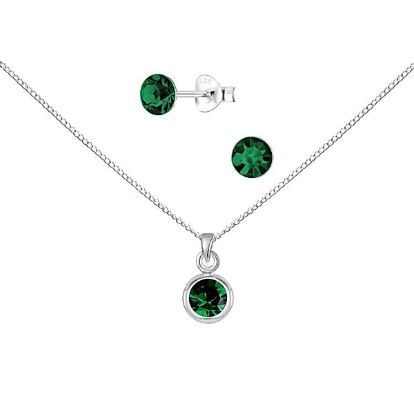 ALEXANDER YORK Schmuckset SOLITÄR dunkelgrün, 4-tlg., günstig online kaufen
