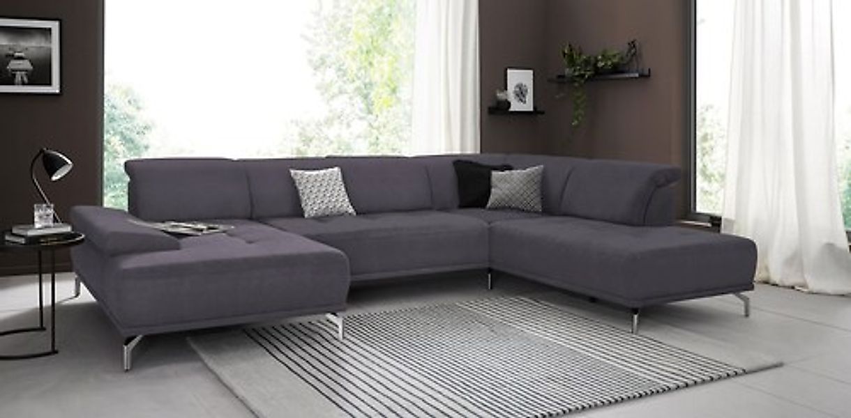 Home affaire Wohnlandschaft »Caluna« Inkl.Sitztiefenverstellung, wahlweise günstig online kaufen