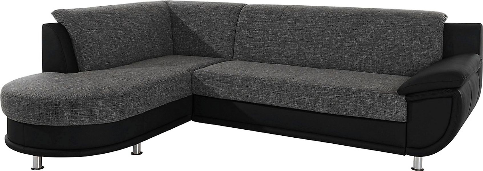 TRENDMANUFAKTUR Ecksofa »Rondo 3, zeitlos und bequem, Materialmix, breite A günstig online kaufen