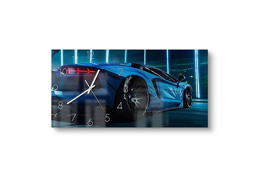 DEQORI Wanduhr 'Lamborghini Aventador' (Glas Glasuhr modern Wand Uhr Design günstig online kaufen