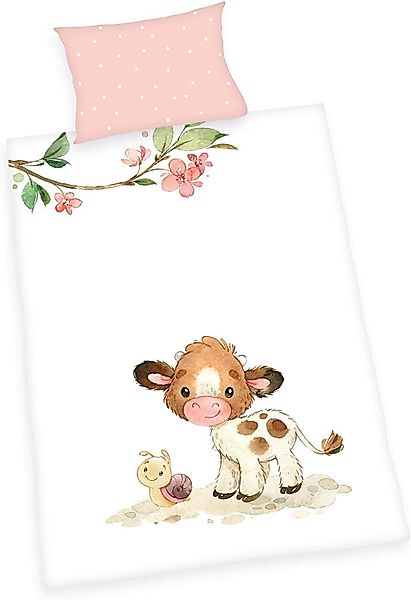 Herding Babybettwäsche Süßes Kälbchen Bettwäsche Made günstig online kaufen