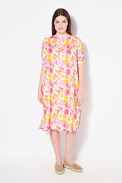Ulla Popken Midikleid Tunikakleid Leinenmix Blüten günstig online kaufen