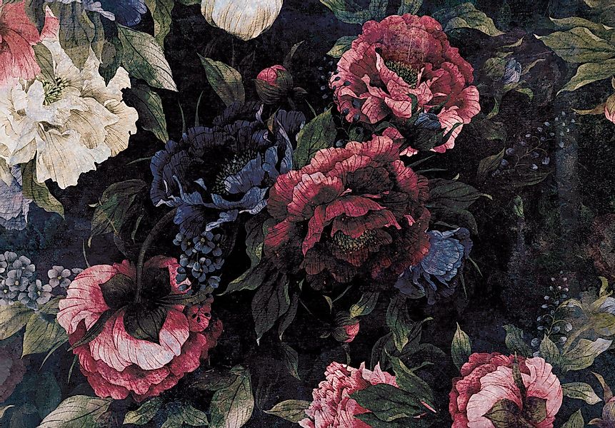 Wallarena Fototapete Blumen Vintage Rose Pfingstrosen günstig online kaufen