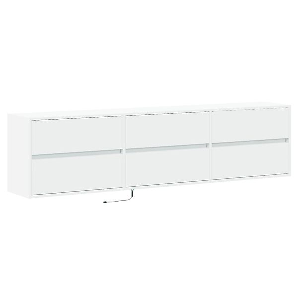 vidaXL TV-Wandschrank mit LED Weiß 180x31x45 cm 3307933 günstig online kaufen