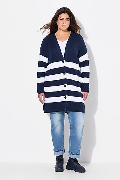 Ulla Popken Strickjacke Strickjacke Streifen Boxy günstig online kaufen