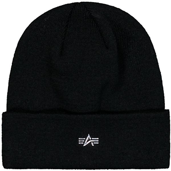 Alpha Industries  Mütze Metal Logo Beanie - black günstig online kaufen