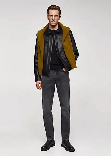Jacke mit Leder-Effekt und Taschen günstig online kaufen