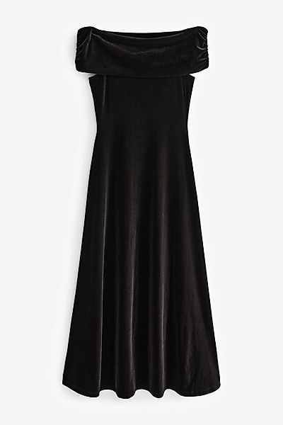 Next Maxikleid Schulterfreies Maxikleid aus Samt günstig online kaufen