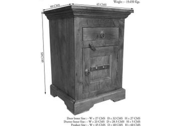 Massivmoebel24 Nachttisch OXFORD (Nachttisch Akazie 45x40x60 günstig online kaufen