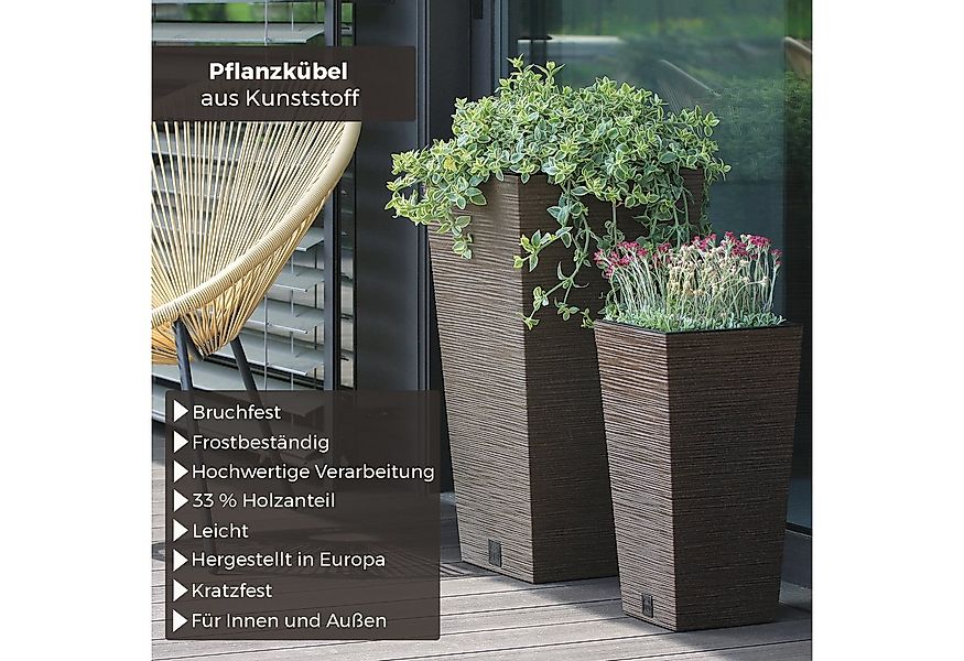 Annastore Übertopf Pflanztopf aus Kunststoff Pflanzkübel - Blumentopf - Blu günstig online kaufen