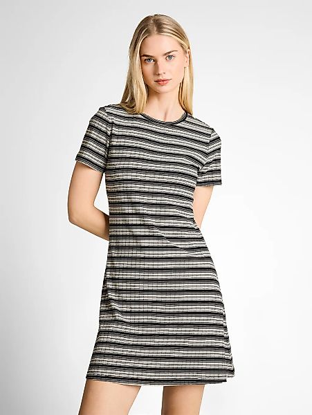 TOM TAILOR Denim Sommerkleid Ohne Taschen Sommerkleid im Streifen-Look günstig online kaufen