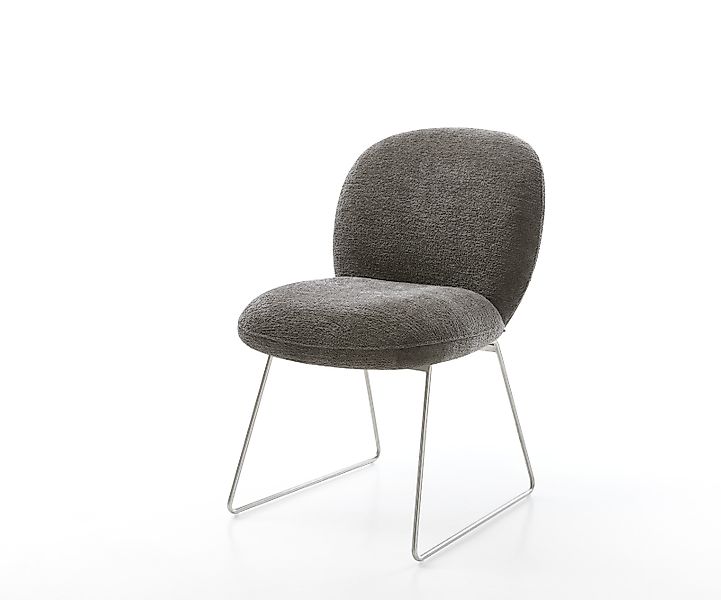 Esszimmerstuhl Nube-Flex Bouclé Soft Schlamm Kufengestell Edelstahl Taschen günstig online kaufen