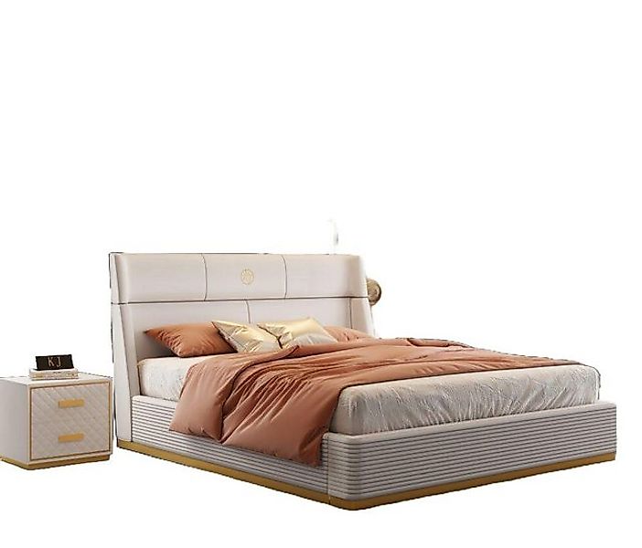 JVmoebel Bett Modernes xxl Betten Stil Doppel Hotel Textil 180x200cm Weiß, günstig online kaufen