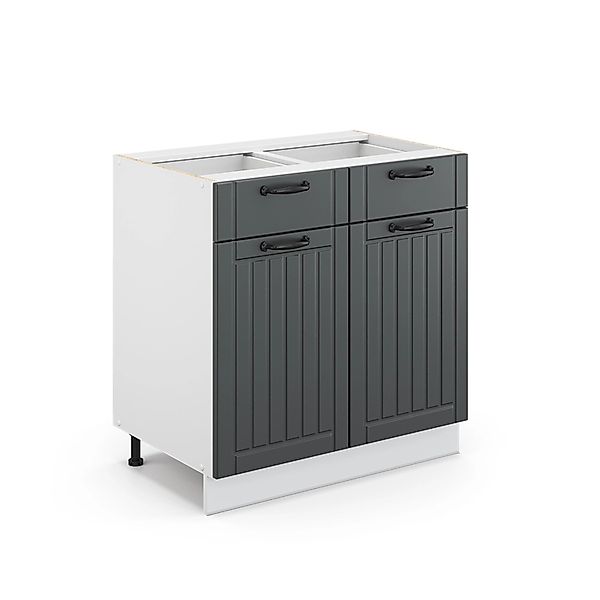 Vicco Badschrank Fame-Line Anthrazit/Weiß 80 x 82 cm ohne Arbeitsplatte günstig online kaufen