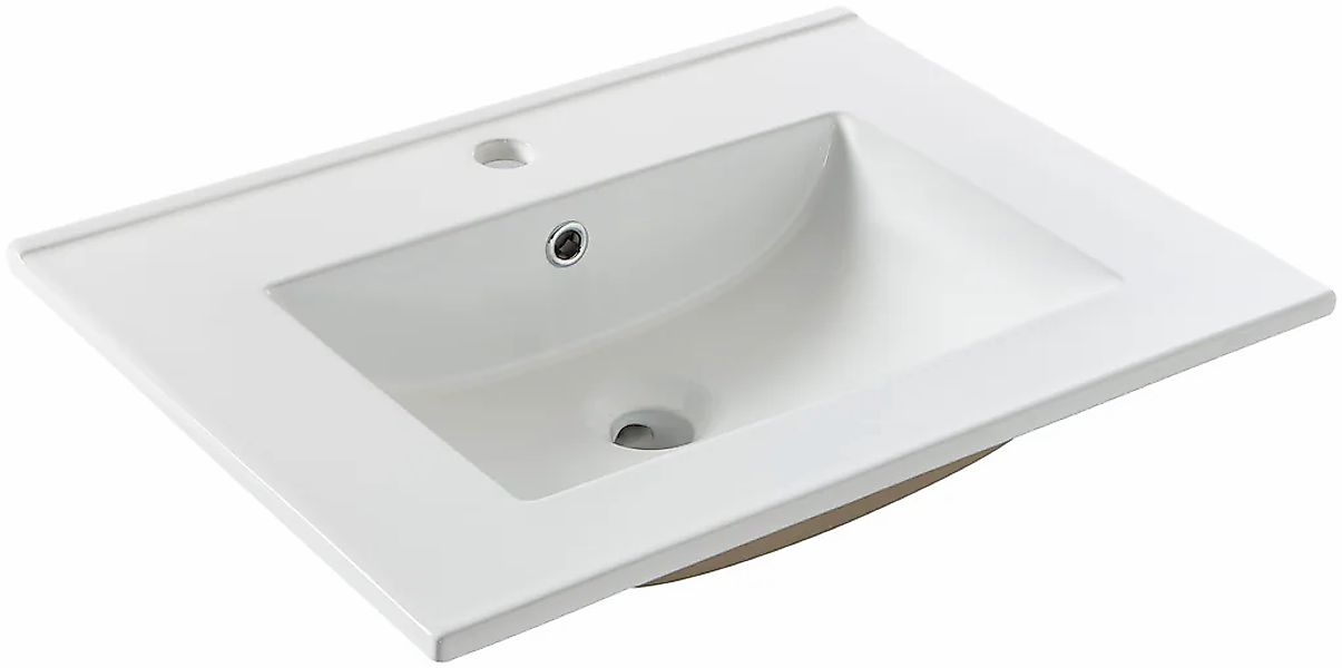welltime Einbauwaschbecken "Trento", mit Überlauf, Breite 61 cm günstig online kaufen