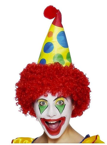 Smiffys Kostüm Clown Hut mit Perücke für Karneval Faschingskostüm, Kunterbu günstig online kaufen