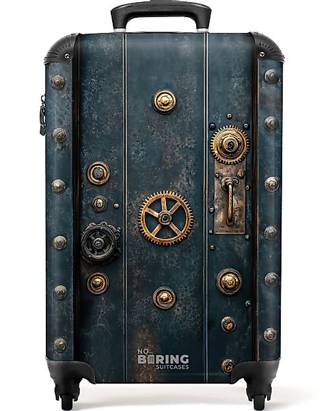 NoBoringSuitcases.com© Hartschalen-Trolley Dampfbunkertür mit Kupferzahnräd günstig online kaufen