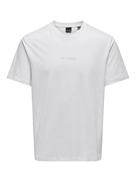 ONLY & SONS T-Shirt Basic Rundhals Gummidruck Normal geschnitten (1-tlg) ON günstig online kaufen