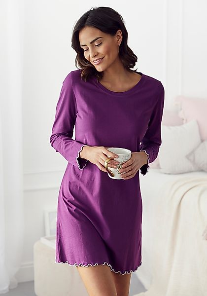 LASCANA Sleepshirt mit Wellensaum günstig online kaufen