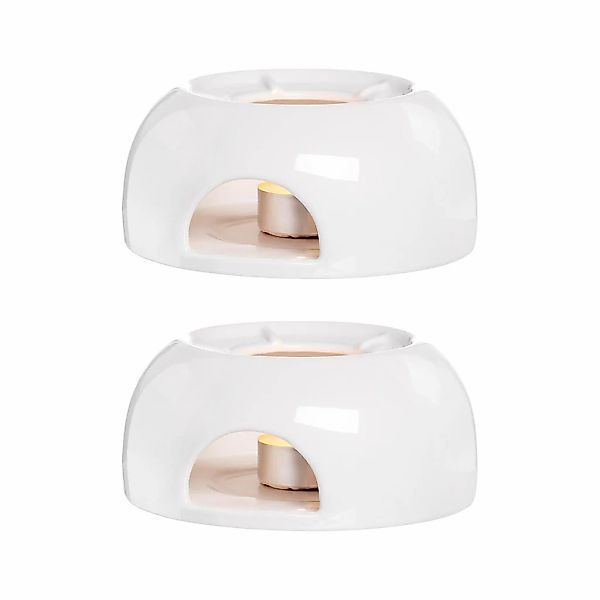 Ritzenhoff & Breker Kerzenhalter "Stövchen Bianco ø 14 cm 2er Set weiß" günstig online kaufen