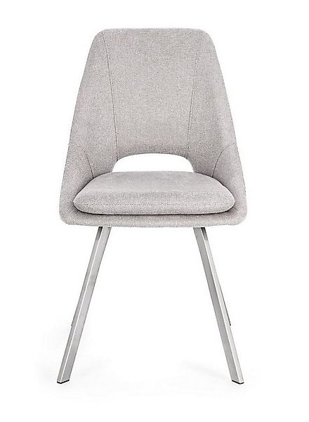 Natur24 Esszimmerstuhl Kashar 2er Set Stuhl 49.5 x 85 x 45 cm Edelstahl Pol günstig online kaufen