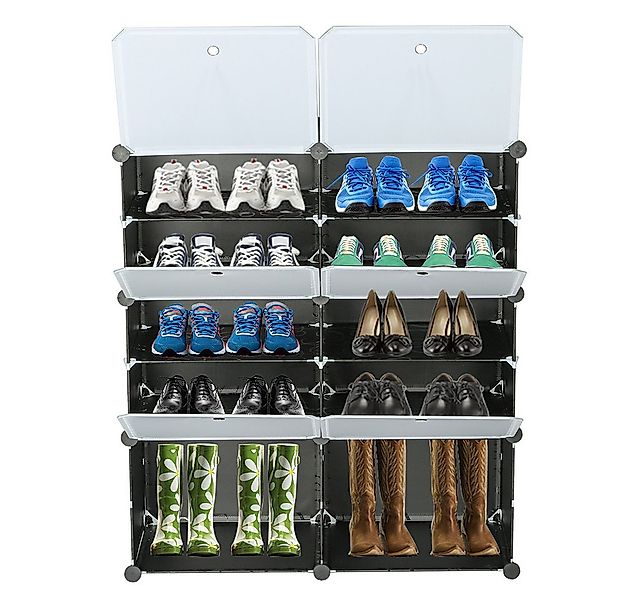 VINGLI Schuhschrank, Modulares Schuhregal mit Würfeldesign, 72*32*92cm, 20 günstig online kaufen