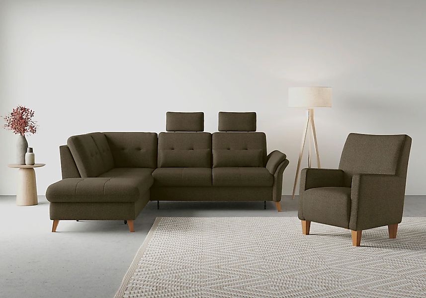 sit&more Ecksofa "Göteborg", inkl. Sitztiefenverstellung, wahlweise mit Bet günstig online kaufen