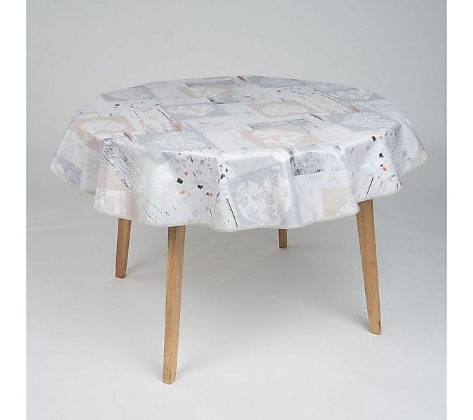 laro Tischdecke 140cm runde Wachstuchtischdecke mit Saum-Eingefasst Naturhe günstig online kaufen