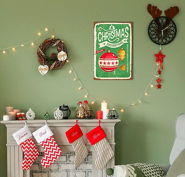 queence Metallbild "Christmas Decorations", (1 St.), Stahlschilder günstig online kaufen