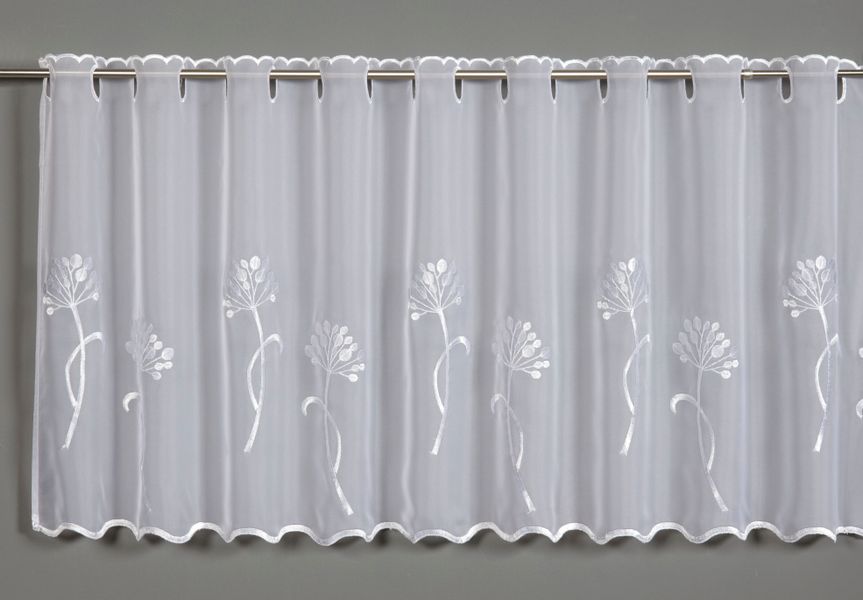 Sehlbach Gardine "Bistrogardine Voile Stickerei Pusteblume" Durchzuglöcher günstig online kaufen