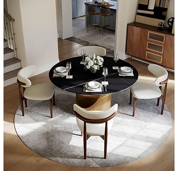 POVISON Esstisch Moderner runder Esszimmertisch 130 cm, für 4 Personen (1-S günstig online kaufen