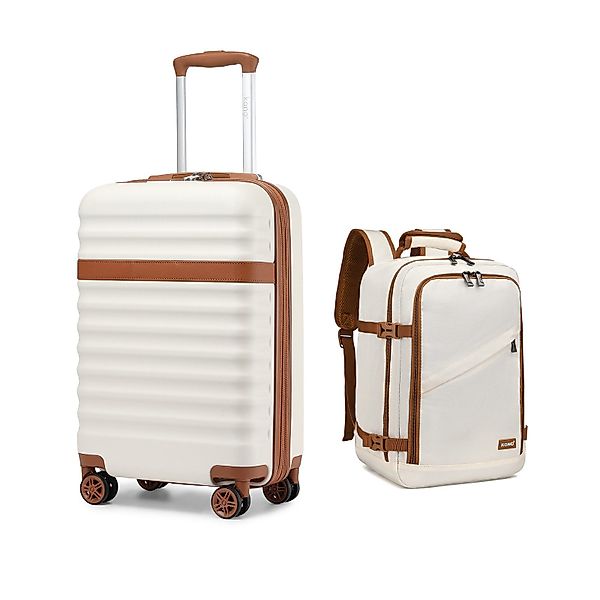 KONO Kofferset, Hartschalenkoffer (55/65/75 cm)+20L Kabinenrucksack günstig online kaufen