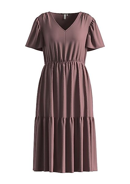 QS Midikleid Kleid Viskosekleid mit All-over-Print günstig online kaufen