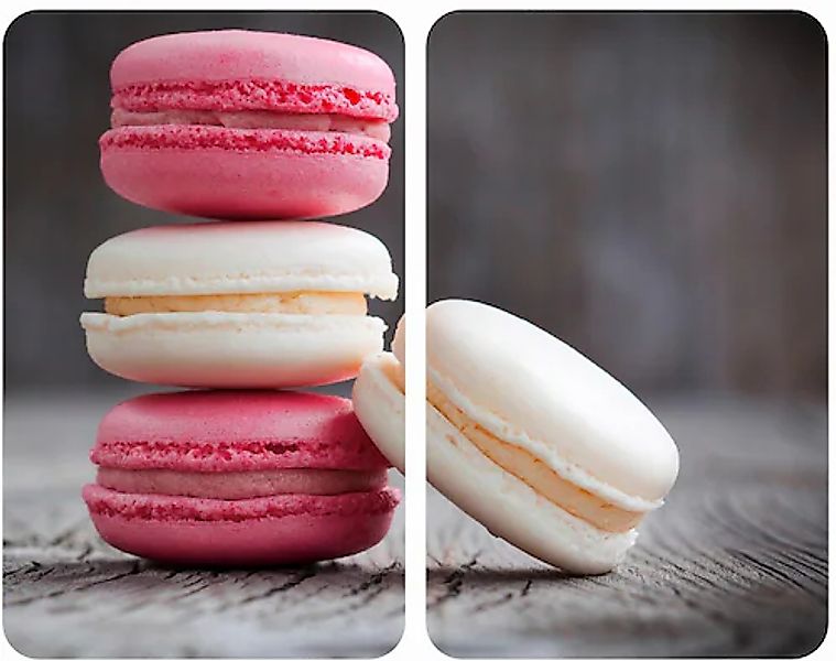 WENKO Herd-Abdeckplatte »Macarons«, (Set, 2 tlg.), aus gehärtetem Glas von günstig online kaufen