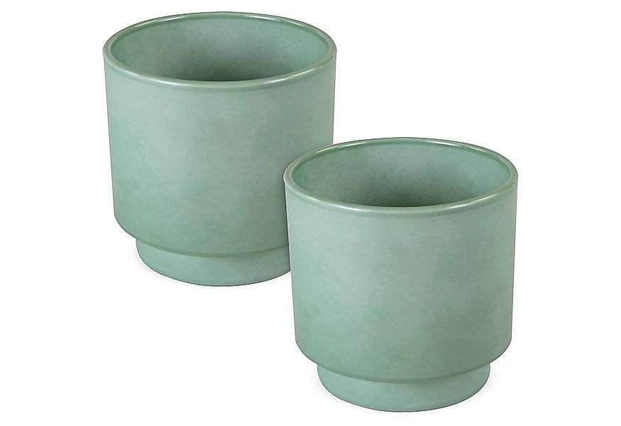 matches21 HOME & HOBBY Blumentopf Blumentöpfe 2er Set aus Keramik in Ø 10,5 günstig online kaufen