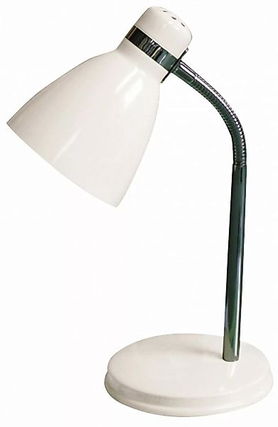 Schreibtischlampe weiß Metall E14 Patric günstig online kaufen