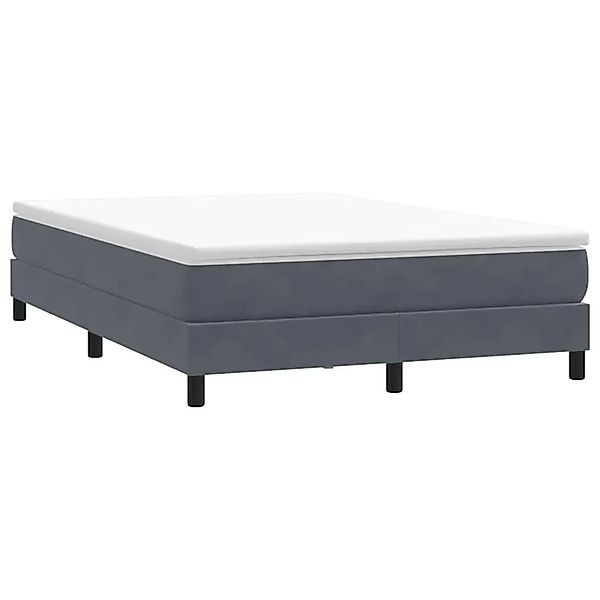 vidaXL Boxspringbett ohne Matratze Dunkelgrau 160x220 cm Samt 3315880 günstig online kaufen