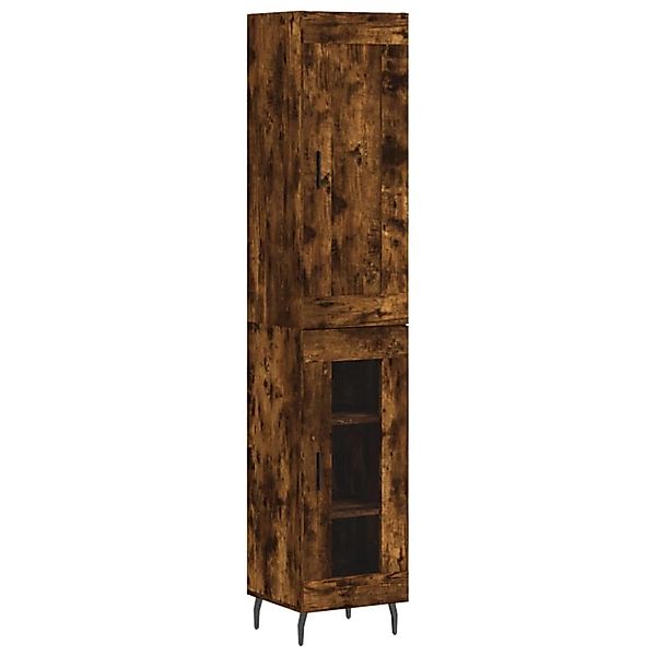 vidaXL Highboard Räuchereiche 34,5x34x180 cm Holzwerkstoff 3200406 günstig online kaufen