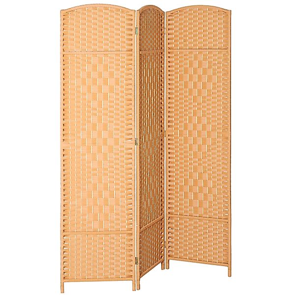 HOMCOM Innenraum-Paravent aus Holz, 3-teilig, 135 x 180 cm, faltbarer Raumt günstig online kaufen
